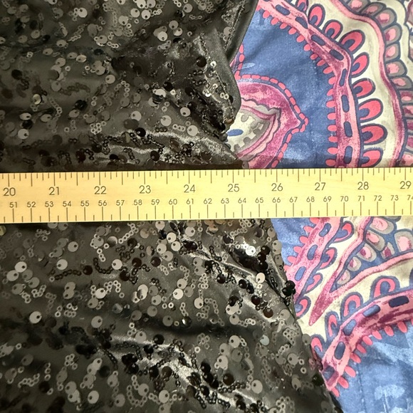 Roaman's Women’s Black Sequins‎ Short Sleeve Blouse Plus Size 20W - Picture 9 of 9